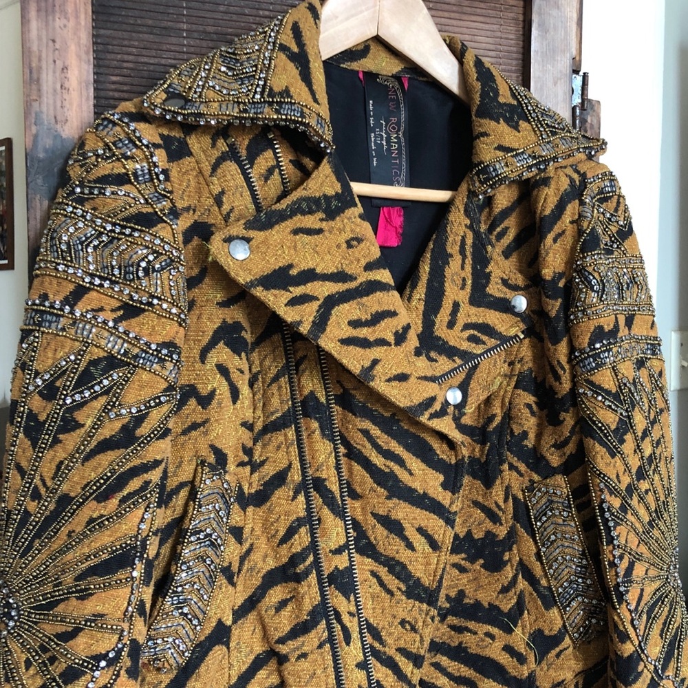 Tapestry tiger beaded motor jacket - Picture 2 of 5